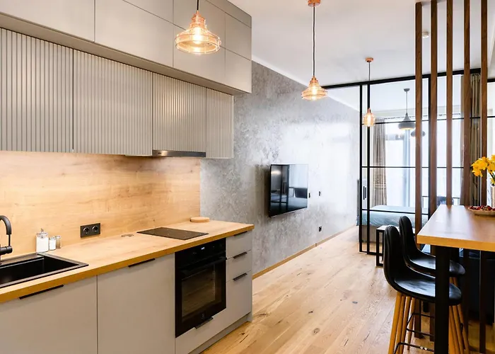 公寓 Main Street Lounge - Terrace, Free P, Self Check-in 里加